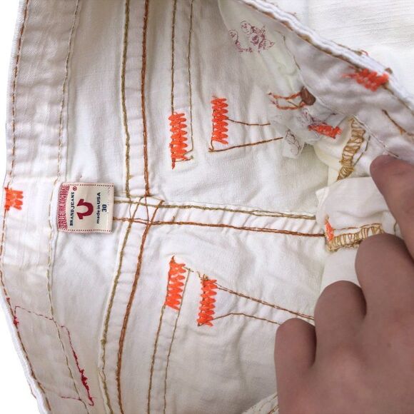 True Religion Jeans Size 30 BILLY BIG T White - Picture 6 of 10